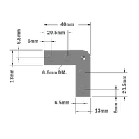 41-200-1 MODULAR SOLUTIONS ALUMINUM HINGE MITER CONNECTOR - SCISSOR MITER CONNECTOR NO DRILLING